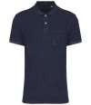 NS227 Native Spirit Terry Towel Polo Shirt Navy colour image